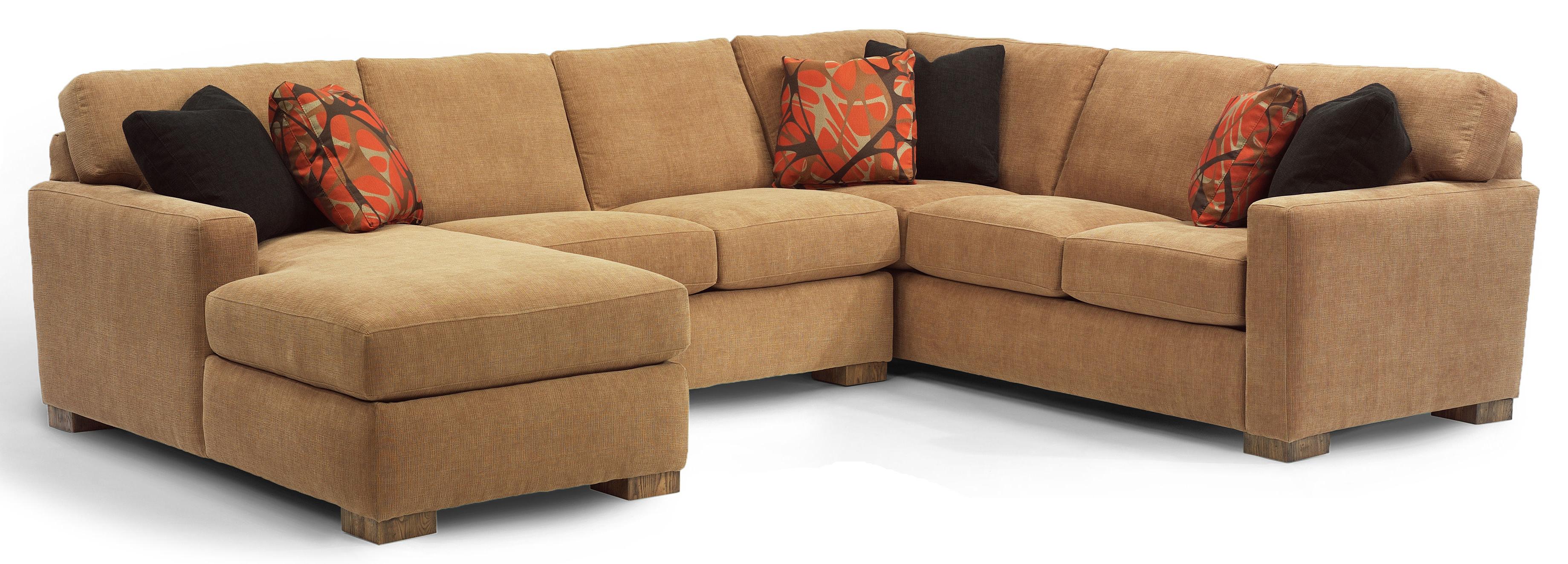 Flexsteel Bryant Contemporary 3 pc. Sectional Sofa with LAF Chaise